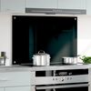 vidaXL Πλάτη Κουζίνας Μαύρη 90 x 60 εκ. από Ψημένο Γυαλί