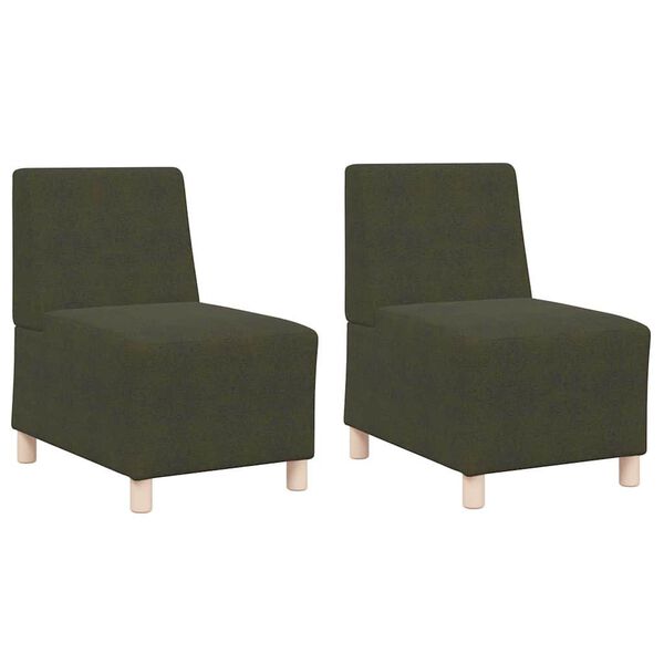 vidaXL Μοναδικός Καναπές χωρίς Χερούλια 2 pcs Πράσινο 55 x 74 x 82 εκ.