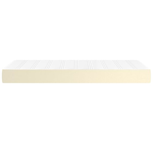 vidaXL Στρώμα με Pocket Springs Κρεμ 100x200x20 εκ. Συνθετικό Δέρμα