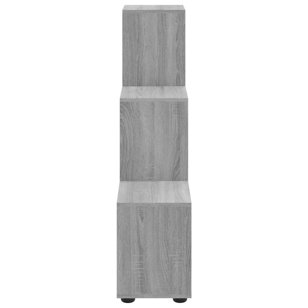 vidaXL Βιβλιοθήκη Σκάλα Γκρι Sonoma 107 εκ. από Επεξεργασμένο Ξύλο
