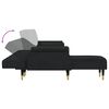 vidaXL Καναπές Κρεβάτι Γωνιακός Μαύρος 271 x 140 x 70 εκ. Βελούδινος