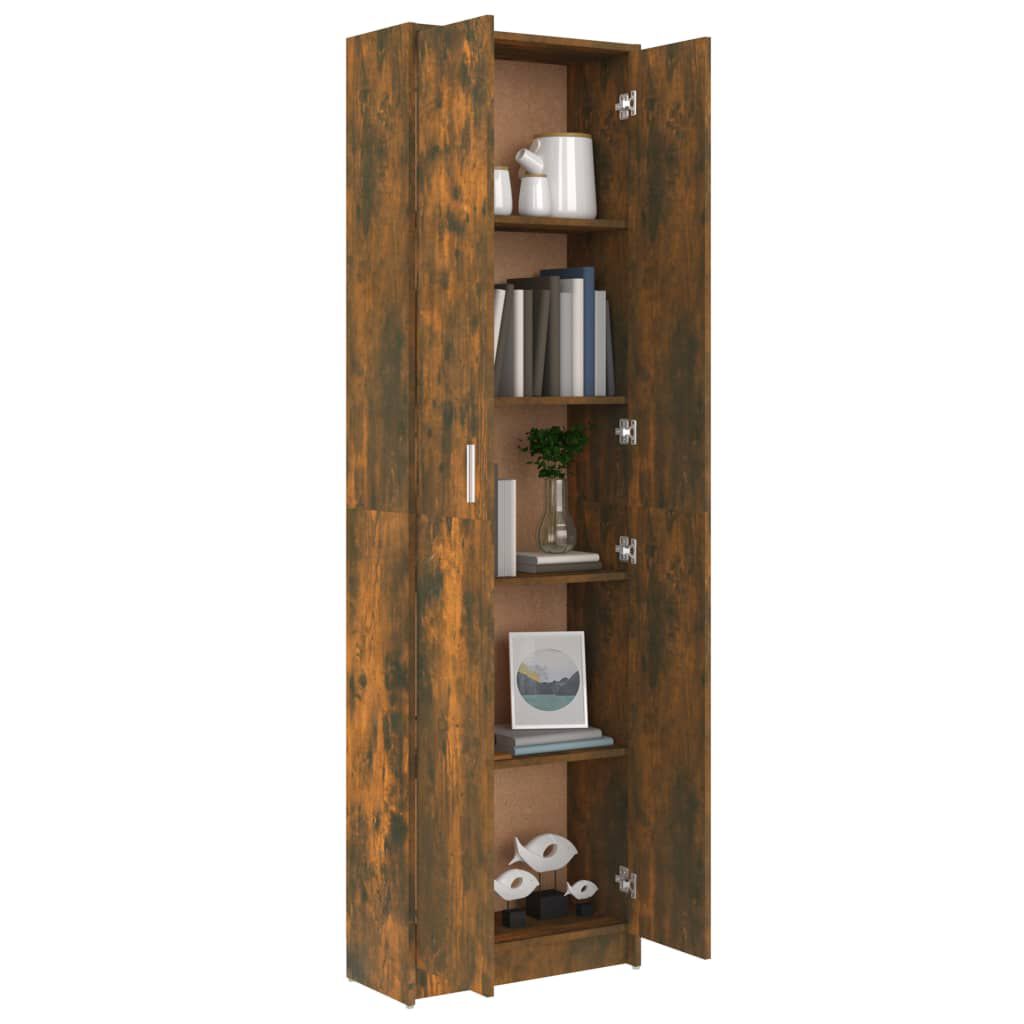 vidaXL Ντουλάπα Χολ Καπνιστή Δρυς 55 x 25 x 189 εκ. από Επεξεργ. Ξύλο
