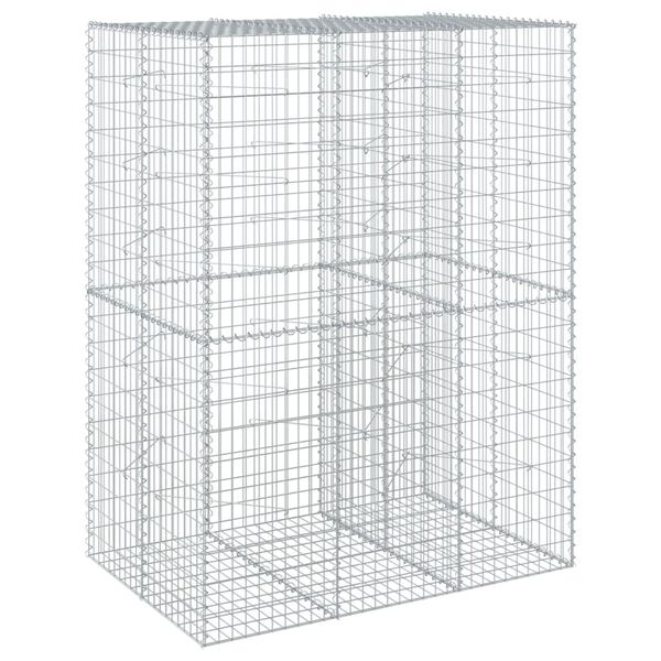 vidaXL Συρματοκιβώτιο με Κάλυμμα 150x100x200εκ από Γαλβανισμένο Χάλυβα