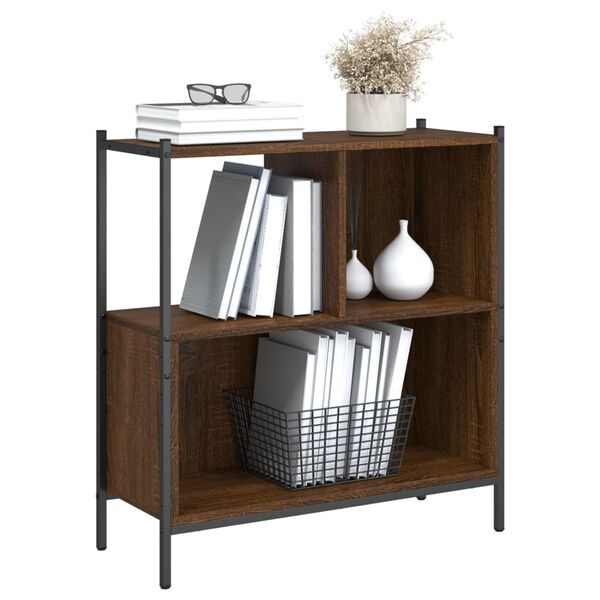 vidaXL Βιβλιοθήκη Καφέ Δρυς 72 x 28 x 77,5εκ. από Επεξεργασμένο Ξύλο