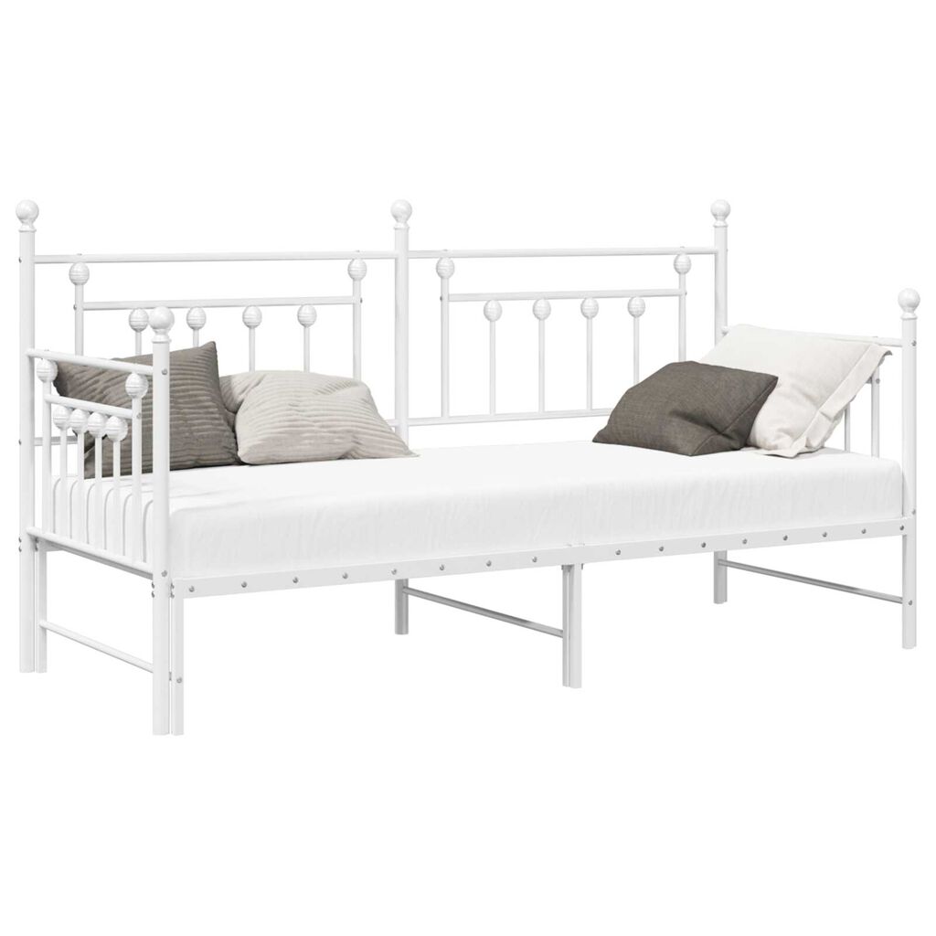 Κρεβάτι Daybed vidaXL 75x190 cm από Ατσάλι σε Λευκό