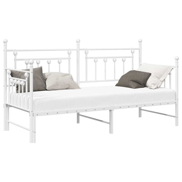 Κρεβάτι Daybed vidaXL 75x190 cm από Ατσάλι σε Λευκό