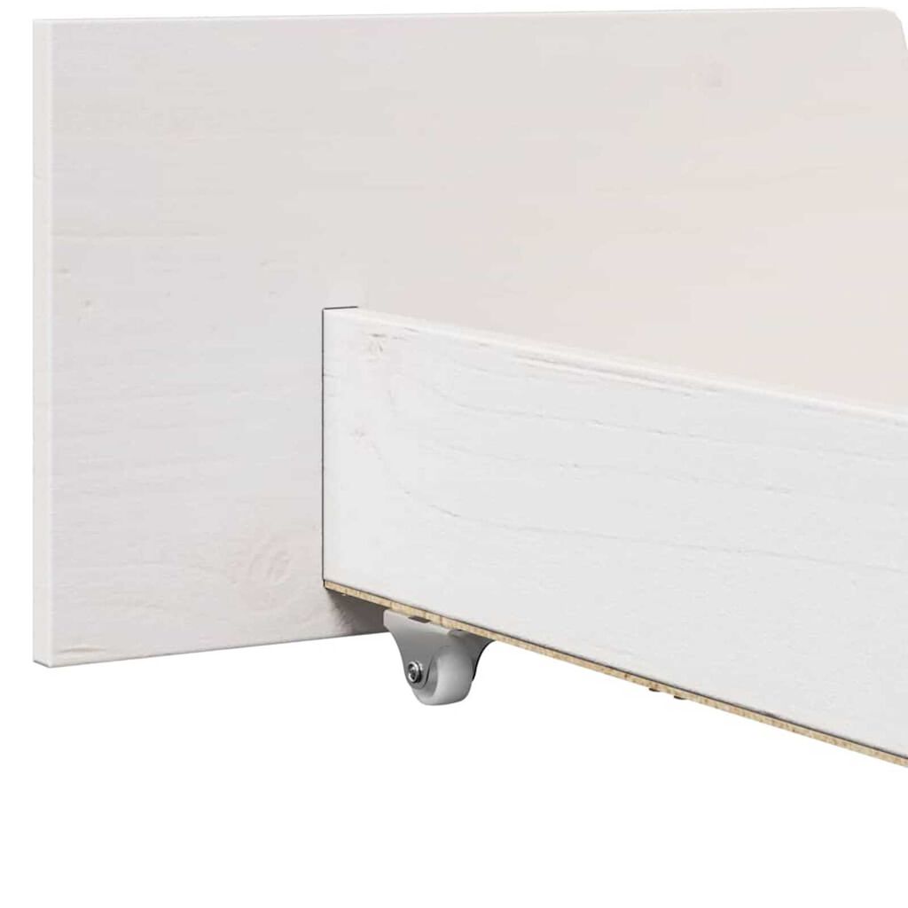 vidaXL Σκελετός Κρεβατιού Λευκό 120 x 200 cm Μασίφ ξύλο πεύκου