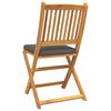 vidaXL Πτυσσόμενη Καρέκλα με μαξιλάρι 6 pcs Γκρι 49 x 57.5 x 92εκ