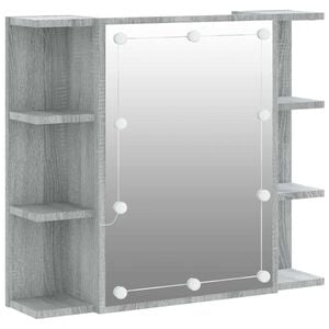 vidaXL Έ&pi;&iota;&pi;&lambda;&omicron; &Kappa;&alpha;&theta;&rho;έ&pi;&tau;&eta; &mu;&epsilon; LED &Gamma;&kappa;&rho;&iota; Sonoma 70x16,5x60 &epsilon;&kappa;.