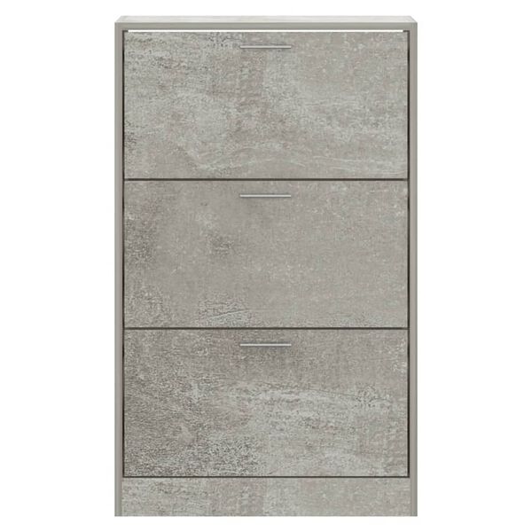 vidaXL Παπουτσοθήκη Γκρι Σκυροδέματος 63x24x103 εκ. Επεξεργασμένο Ξύλο