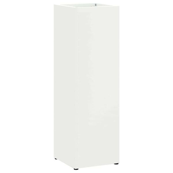 vidaXL Σχέδιο & βάση αποθήκευσης Λευκό 15.5 x 15.5 x 49 εκ Μέταλλο