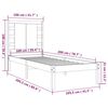 vidaXL Πλαίσιο Κρεβατιού Μαύρο 100 x 200 εκ. από Μασίφ Ξύλο Πεύκου