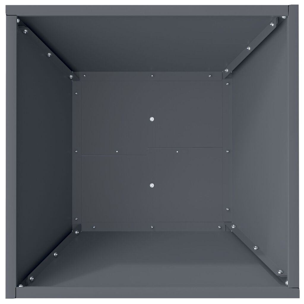 vidaXL Πλαστική Γλάστρα Ανθρακί Πλαστική 40 x 40 x 15 cm