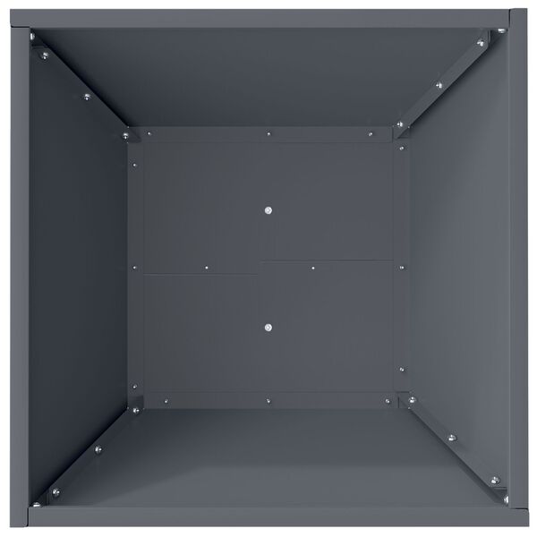 vidaXL Γλάστρα Κήπου Ανθρακί 40 x 40 x 15 cm Ατσάλι