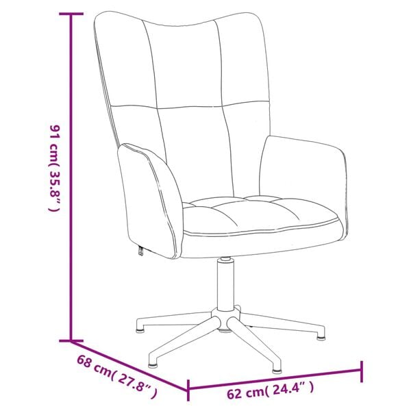 vidaXL Πολυθρόνα Relax Μαύρη Βελούδινη