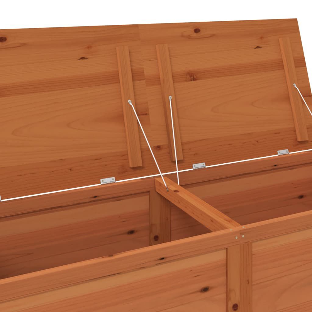 vidaXL Κουτί Μαξιλαριών Εξ. Χώρου Καφέ 150x50x56 εκ. Μασίφ Ξύλο Ελάτης