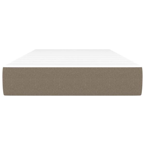 vidaXL Στρώμα με Pocket Springs Taupe 90x190x20 εκ. Υφασμάτινο