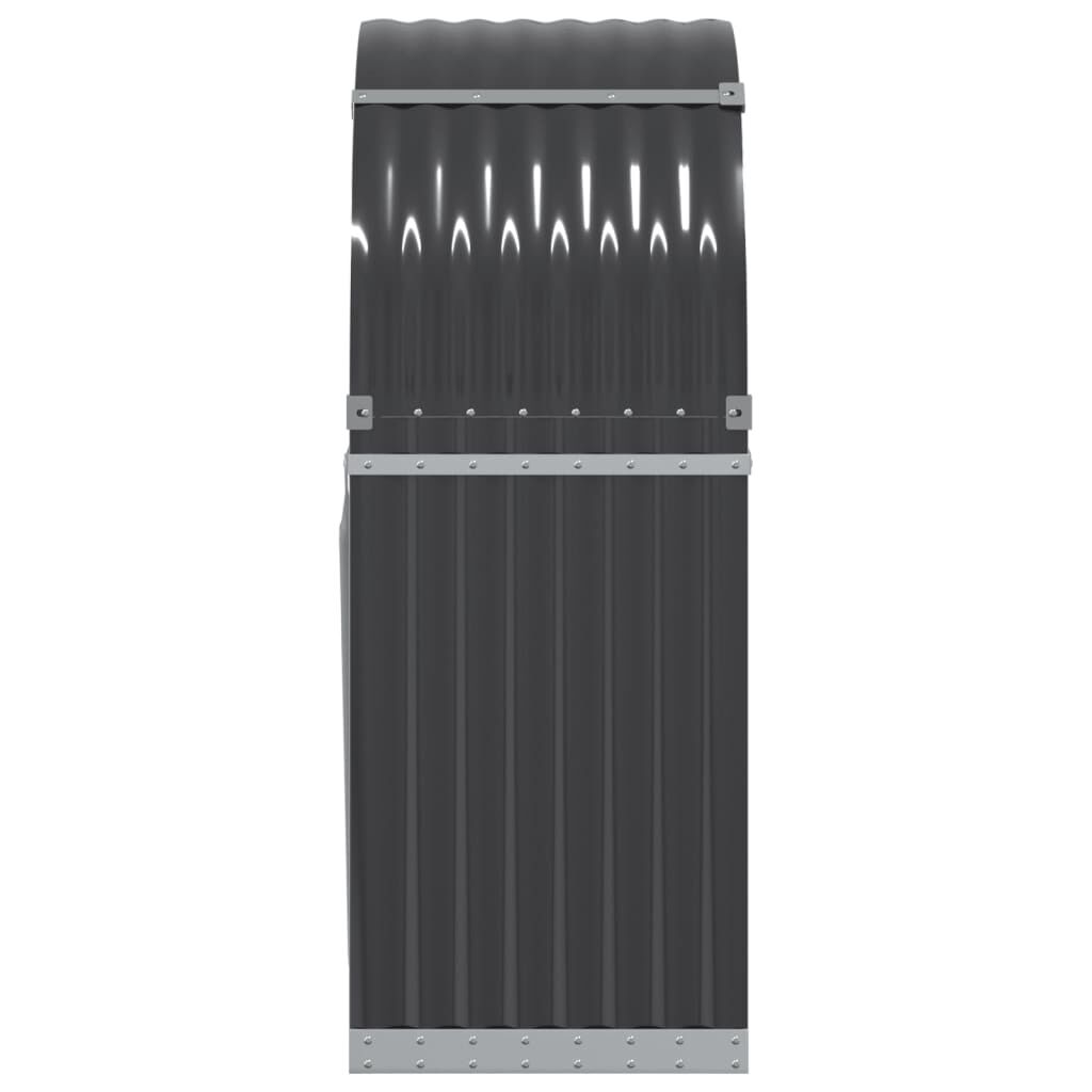 vidaXL Ξυλοθήκη Ανθρακί 80x45x120 εκ. από Γαλβανισμένο Ατσάλι