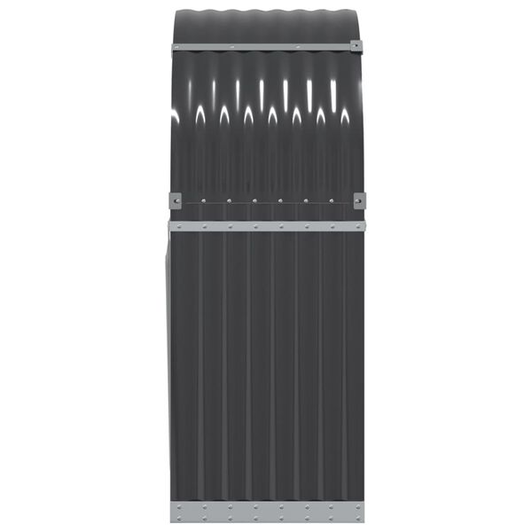 vidaXL Ξυλοθήκη Ανθρακί 80x45x120 εκ. από Γαλβανισμένο Ατσάλι