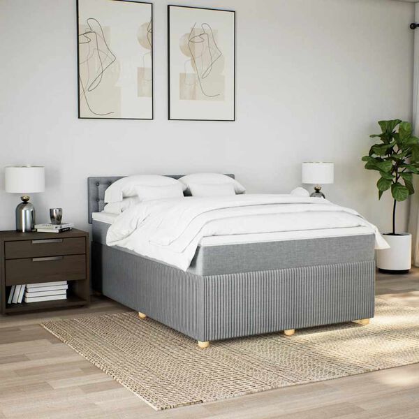vidaXL &Kappa;&rho;&epsilon;&beta;ά&tau;&iota; Boxspring &mu;&epsilon; &Sigma;&tau;&rho;ώ&mu;&alpha; &Alpha;&nu;. &Pi;&rho;ά&sigma;&iota;&nu;&omicron; 160x200&epsilon;&kappa; &Upsilon;&phi;&alpha;&sigma;&mu;ά&tau;&iota;&nu;&omicron;