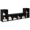 vidaXL Σετ επίπλου τηλεόρασης 4 pcs Μαύρη δρυς 37 x 35 x 72 εκ.
