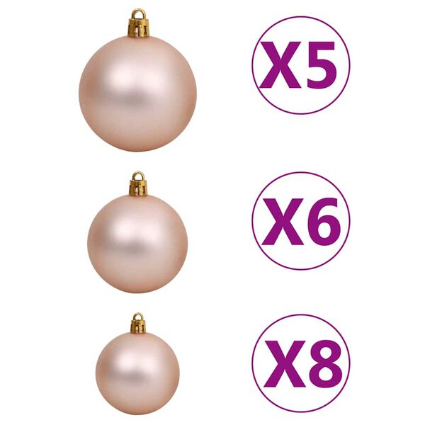vidaXL Χριστουγ. Δέντρο Έλατο Nordmann LED/Μπάλες Πράσινο 180 εκ.