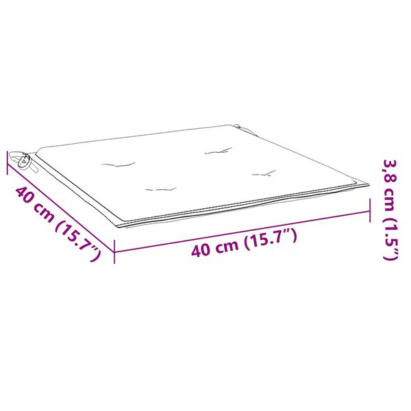 vidaXL Μαξιλάρια Καρέκλας Κήπου 4 τεμ. Μπλε 40x40x3 εκ. Υφασμάτινα