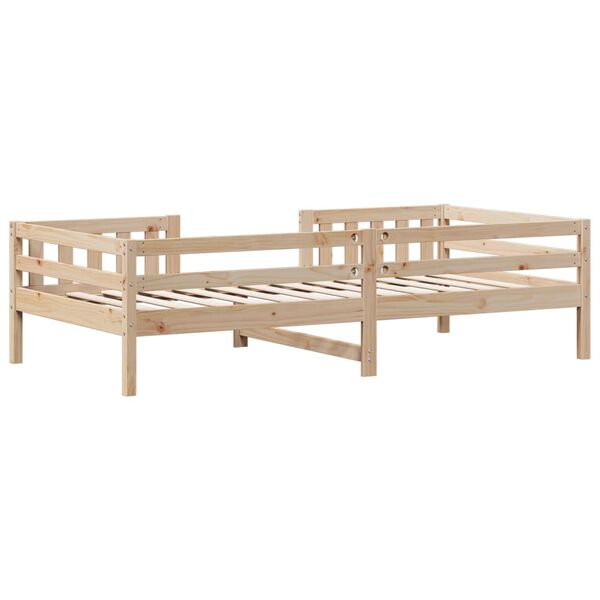 vidaXL Σκελετός Κρεβατιού Χωρίς Στρώμα 75x190 εκ Μασίφ Ξύλο Πεύκου