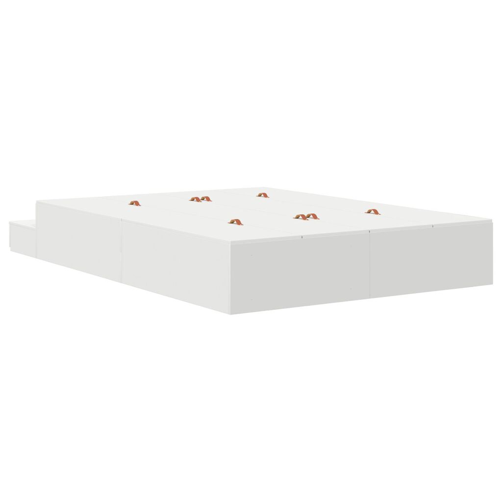 vidaXL Κρεβάτι Αποθήκευσης Λευκό 135x190 εκ.