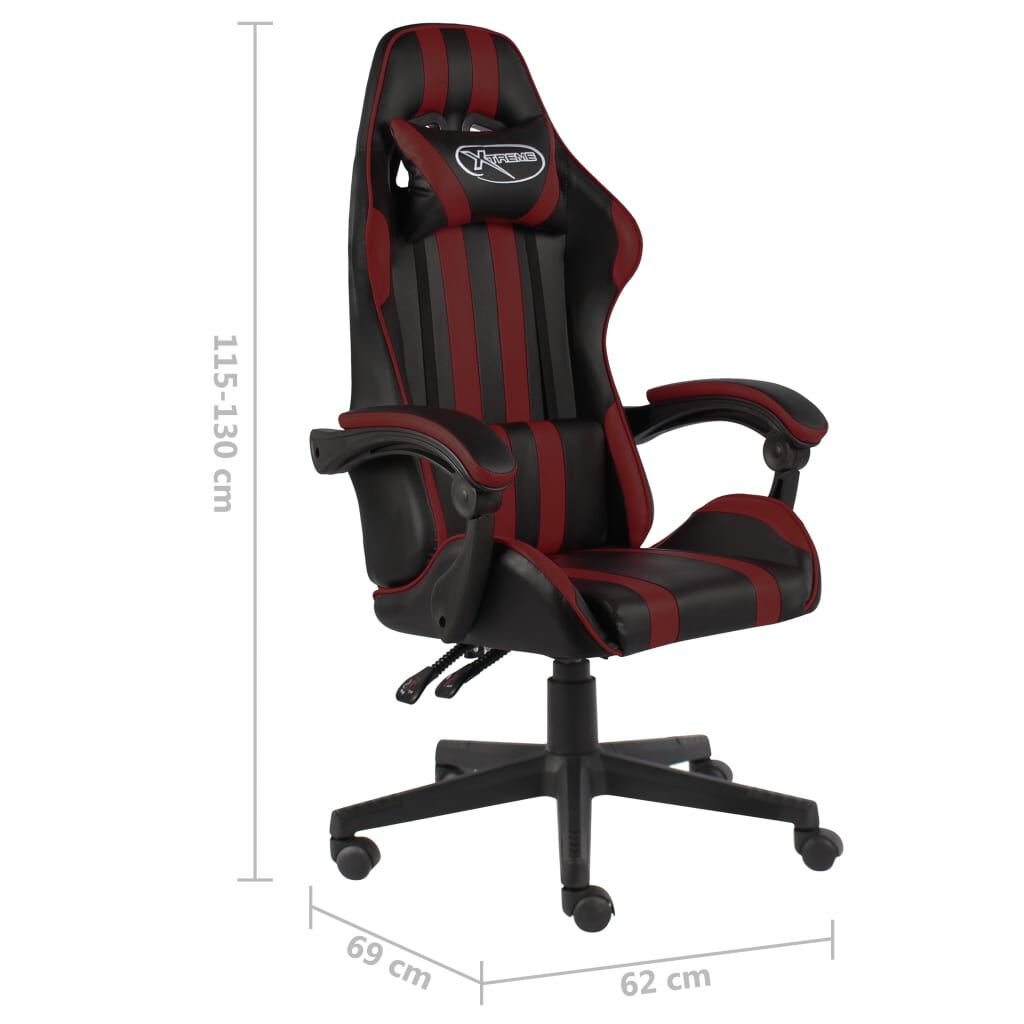 vidaXL Καρέκλα Racing Μαύρο / Λευκό από Συνθετικό Δέρμα