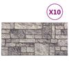 vidaXL Πάνελ Τοίχου 3D 10 τεμ. Σχέδιο Τούβλα Ανοιχτό Γκρι EPS