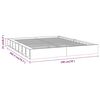 vidaXL Πλαίσιο Κρεβατιού Λευκό 180 x 200 εκ. Μασίφ Ξύλο Super King