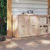 vidaXL Πόρτα κουζίνας 2 pcs Κρεμ 50 x 9 x 82 εκ Μασίφ ξύλο πεύκου