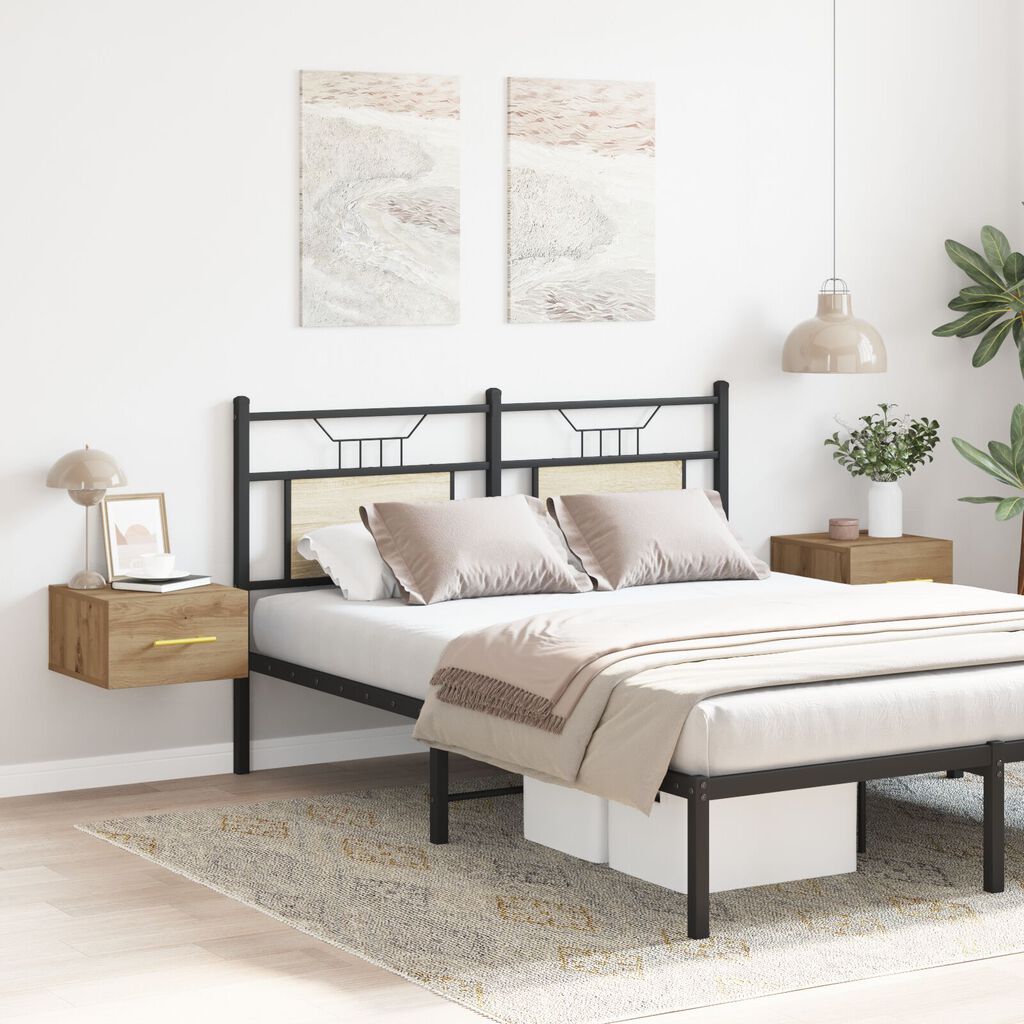 vidaXL Κομοδίνα 2 τεμ Τοίχου Μοντέρνος Δρυς 35x35x20 εκ