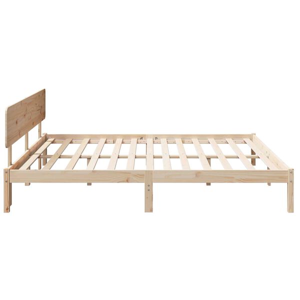 vidaXL Κρεβάτι με Κεφαλάρι 180x200 εκ. Μασίφ Ξύλο Πεύκου
