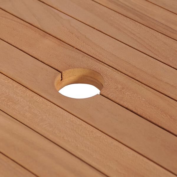 vidaXL Έπιπλο Μπάνιου από Μασίφ Ξύλο Teak με Νιπτήρα Μαύρο Μάρμαρο