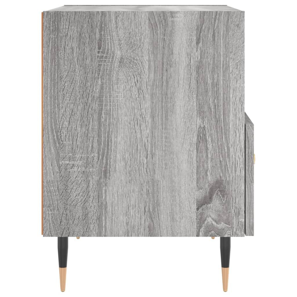 vidaXL Κομοδίνα 2 τεμ. Γκρι Sonoma 40 x 35 x 47,5 εκ. Επεξεργ. Ξύλο