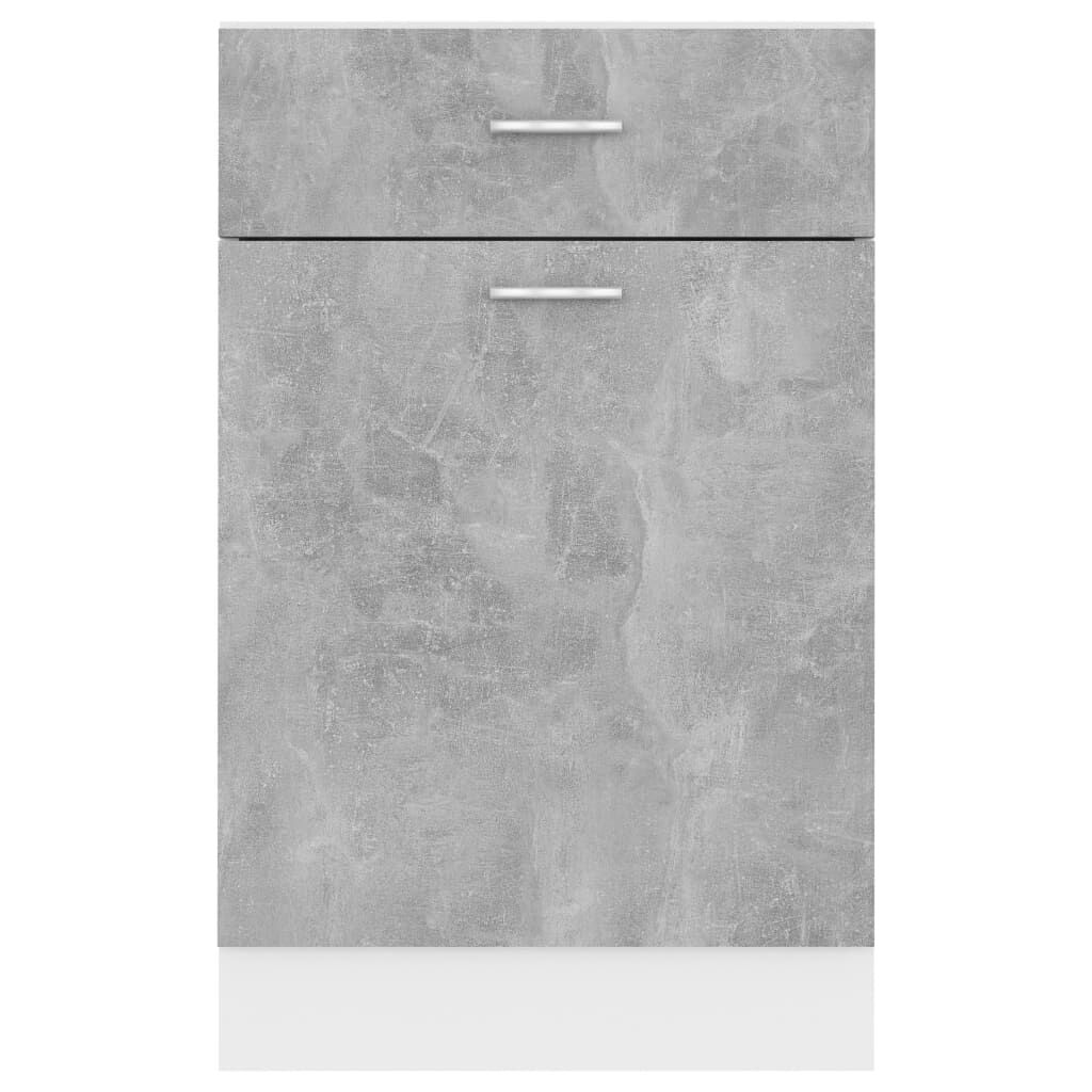 vidaXL Ντουλάπι με Συρτάρι Lyon Γκρι Σκυροδέματος 50x46x81,5 εκ