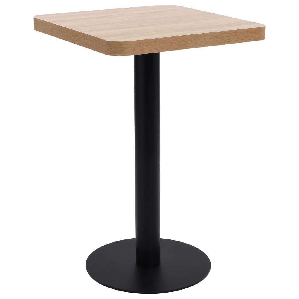 vidaXL Τραπέζι Bistro Ανοιχτό Καφέ 50 x 50 εκ. από MDF