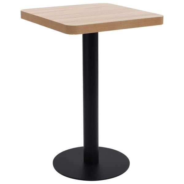 vidaXL Τραπέζι Bistro Ανοιχτό Καφέ 50 x 50 εκ. από MDF