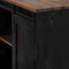 vidaXL Sideboard HALDEN με συρόμενη πόρτα Μαύρο 80x40x80 cm