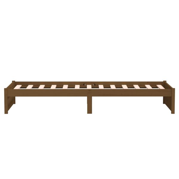 vidaXL Πλαίσιο Κρεβατιού Μελί 75x190 εκ. Ξύλο Πεύκου Small Single
