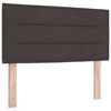 vidaXL Κρεβάτι box spring με στρώμα Σκούρο Καφέ 120 x 200 cm ύφασμα