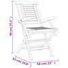 vidaXL Καρέκλες Κήπου Πτυσσόμενες 4 τεμ. 56x63x90 εκ. Μασίφ Ξύλο Teak