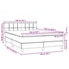 vidaXL &Kappa;&rho;&epsilon;&beta;ά&tau;&iota; Boxspring &mu;&epsilon; &Sigma;&tau;&rho;ώ&mu;&alpha; & LED &Sigma;&kappa;&omicron;ύ&rho;&omicron; &gamma;&kappa;&rho;&iota; 160x220 cm &Beta;&epsilon;&lambda;&omicron;ύ&delta;&iota;&nu;&omicron;