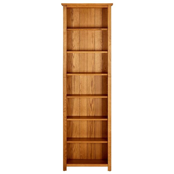 vidaXL Βιβλιοθήκη με 7 Επίπεδα 60x22x200 εκ. από Μασίφ Ξύλο Δρυός