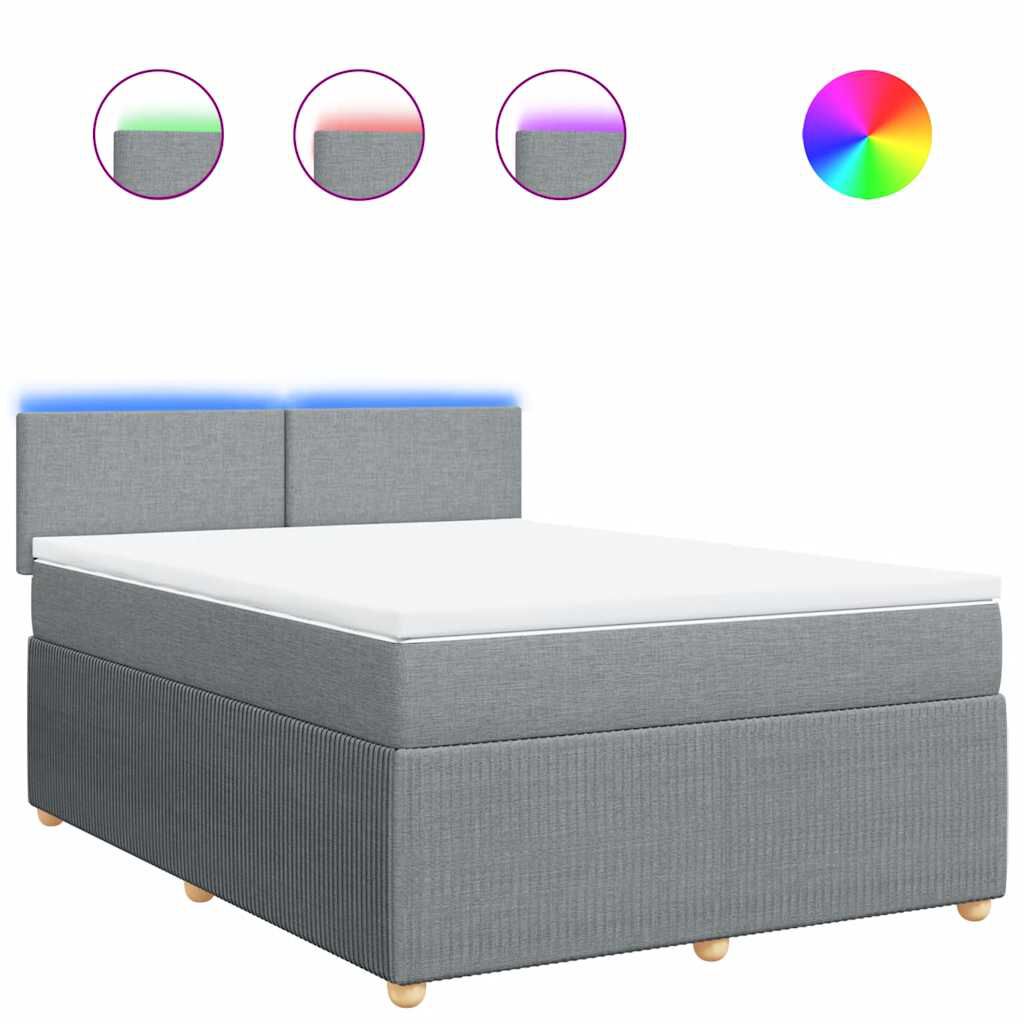 vidaXL Κρεβάτι Boxspring με Στρώμα Αν. Πράσινο 160x200εκ Υφασμάτινο