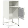 vidaXL Κομοδίνο λευκό 36x39x78 cm από χάλυβα ψυχρής έλασης