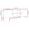 vidaXL Έπιπλο Τηλεόρασης Γκρι Sonoma 150x30x50 εκ. από Επεξεργ. Ξύλο