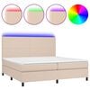 vidaXL &Kappa;&rho;&epsilon;&beta;ά&tau;&iota; Boxspring &Sigma;&tau;&rho;ώ&mu;&alpha;&LED &Kappa;&alpha;&pi;&omicron;&upsilon;&tau;&sigma;ί&nu;&omicron; 200x200 &epsilon;&kappa;. &Sigma;&upsilon;&nu;&theta;. &Delta;έ&rho;&mu;&alpha;